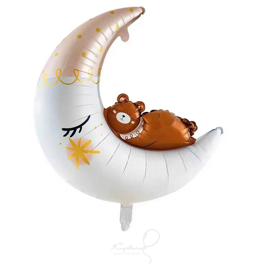 月亮熊熊造型氣球