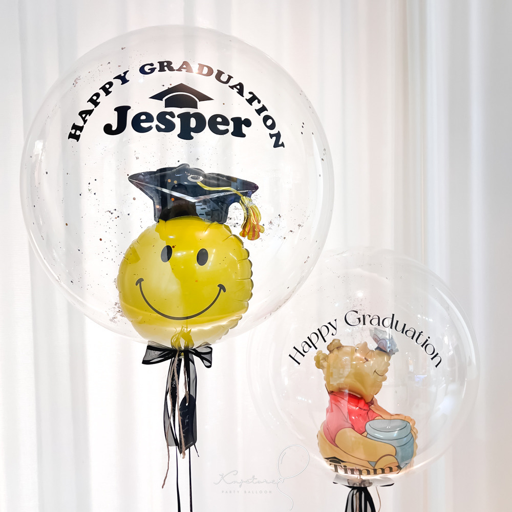 【畢業新品】畢業祝福雙層波波氣球