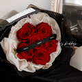 高級紅鑽永生玫瑰花束_2