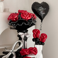經典情人系列氣球花組合（大玫瑰花束）