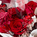 紅絲絨．三朵永生玫瑰花束 _2