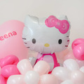 【氣球花限定】坐著KITTY氣球花束_1