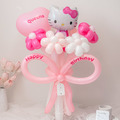 【氣球花限定】坐著KITTY氣球花束