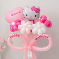 【氣球花限定】坐著KITTY氣球花束_2