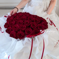 【門市自取限定】36朵愛心永生玫瑰花束_4
