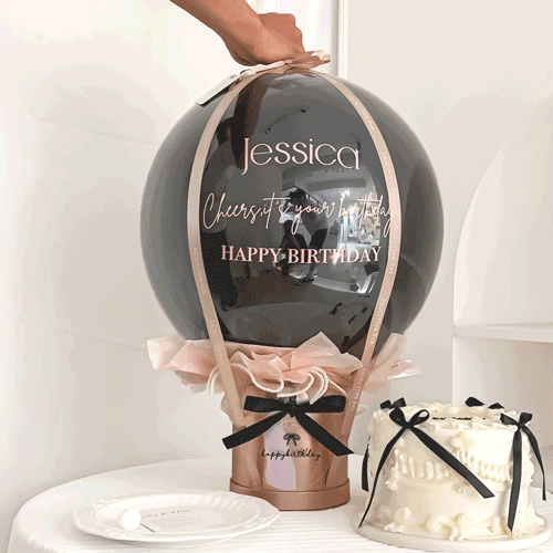 【爆破系列】生日鈔票爆破波波球-薄霧玫瑰