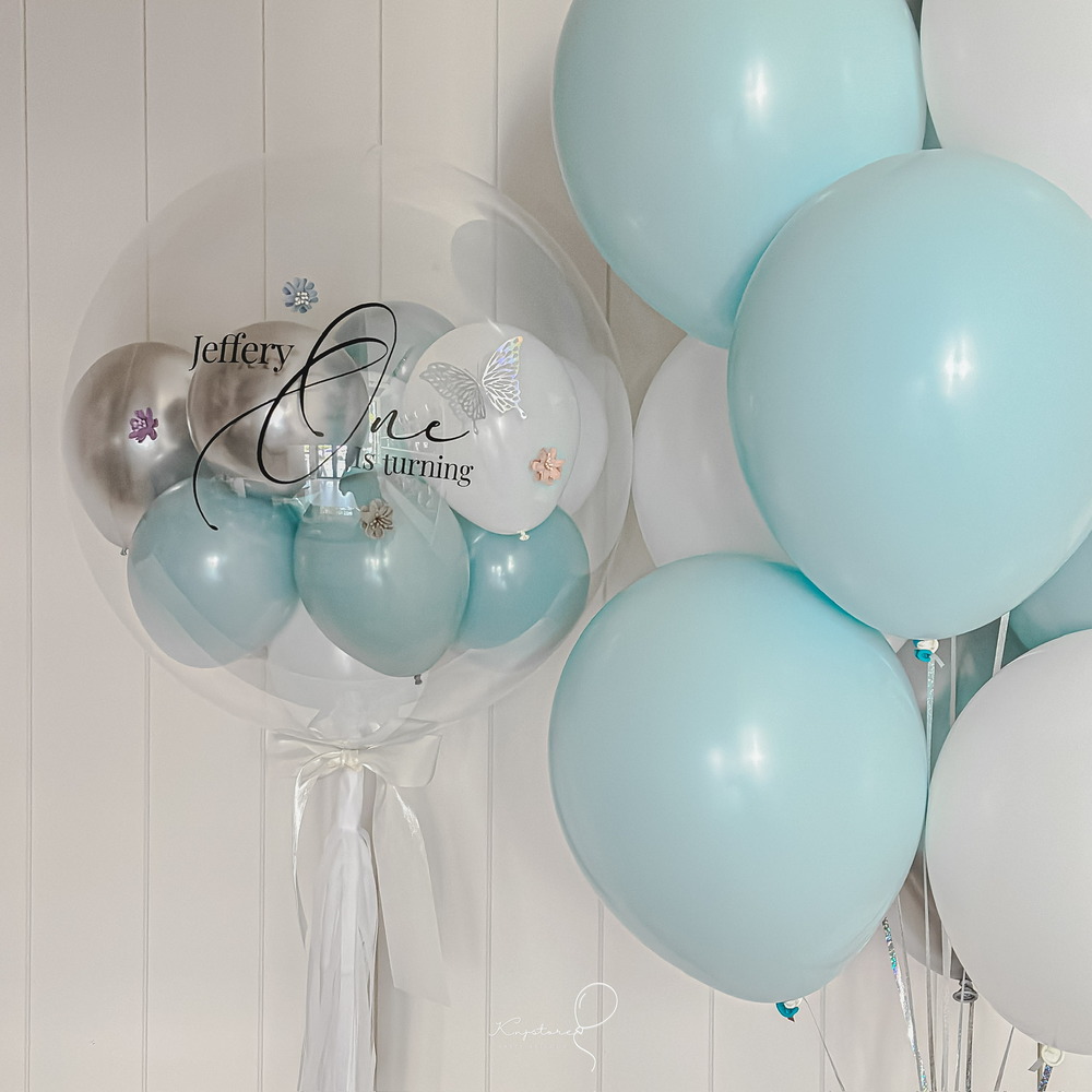 【花園系列】湖水藍空飄波波球