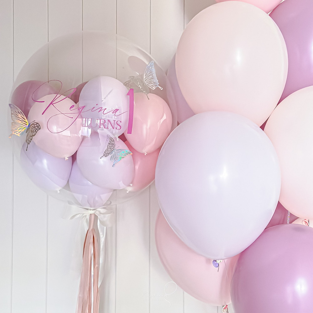 【花園系列】夢藍紫空飄波波球