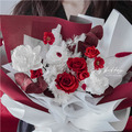 炙熱之心．三朵永生玫瑰花束 _3