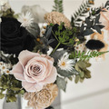 霧杉綠・永生玫瑰手捧花－M號_1