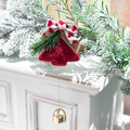聖誕樹毛絨鈴鐺掛飾 房門掛件_1