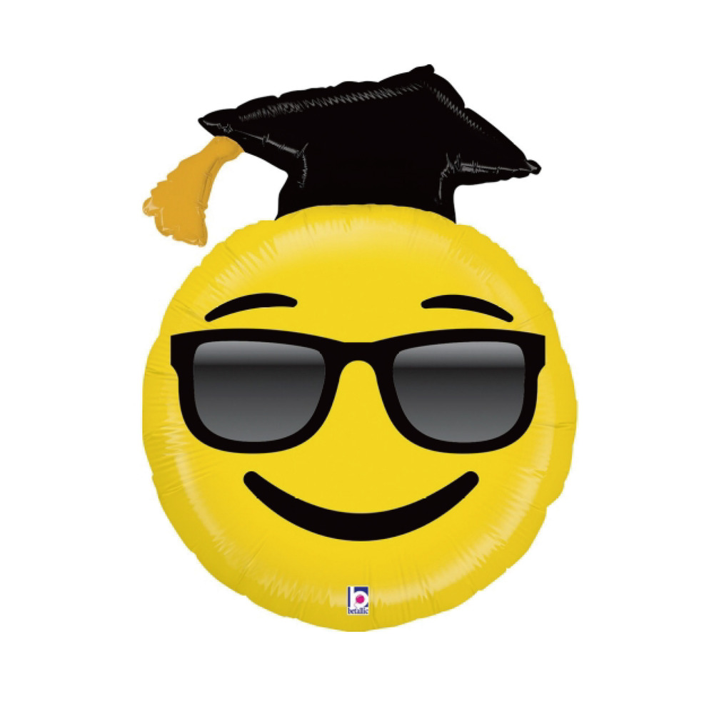 微笑墨鏡畢業鋁箔氣球