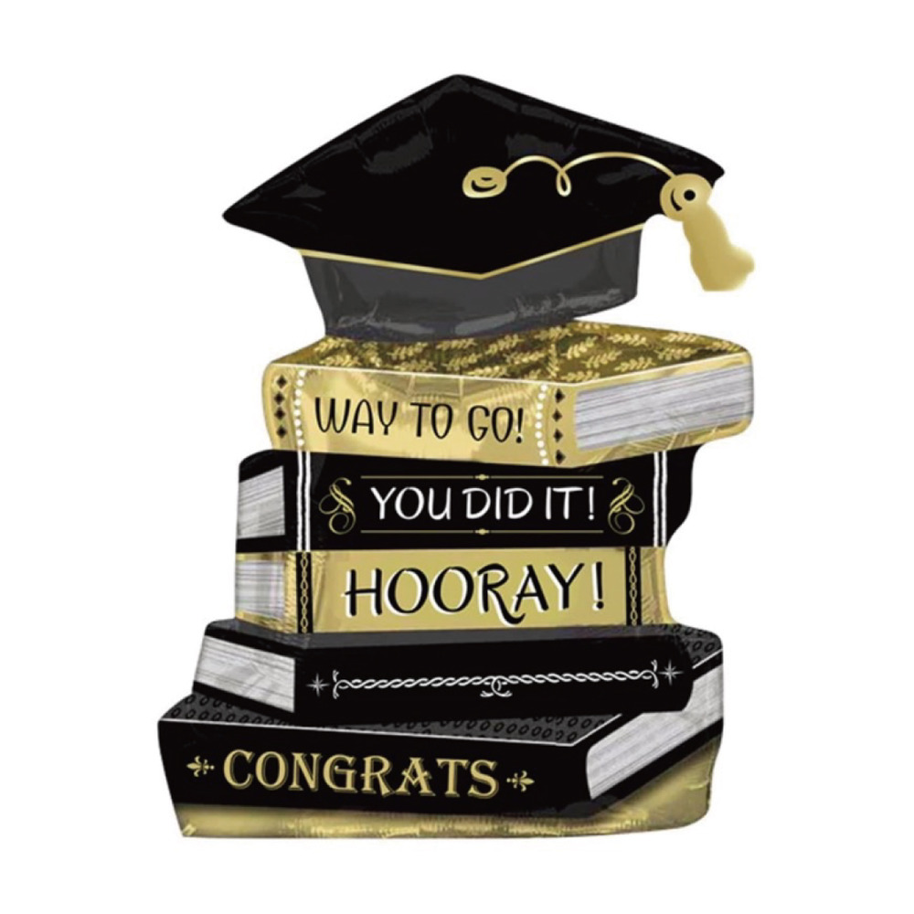 畢業書本鋁箔氣球