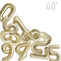 40吋數字氣球(淺金）