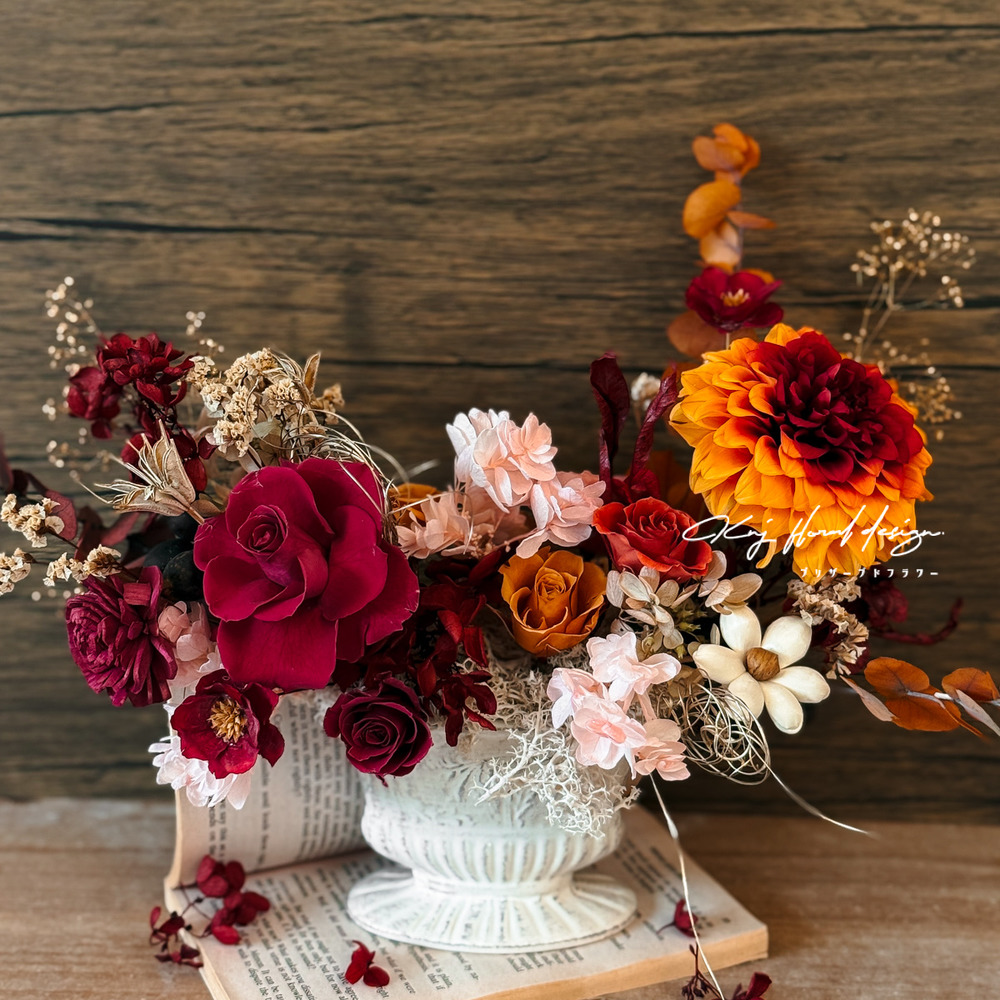 紅酒夕光開幕桌花盆