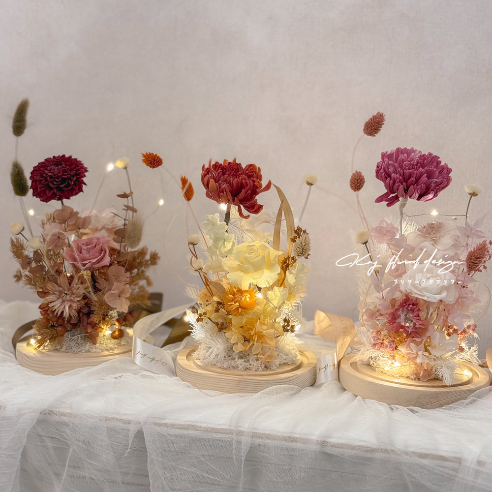 萬象之花玻璃花盅/三色