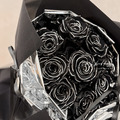 頂級厄瓜多永生玫瑰花束．黑銀色_1