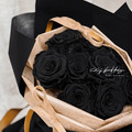 頂級厄瓜多永生玫瑰花束．黑金色_3