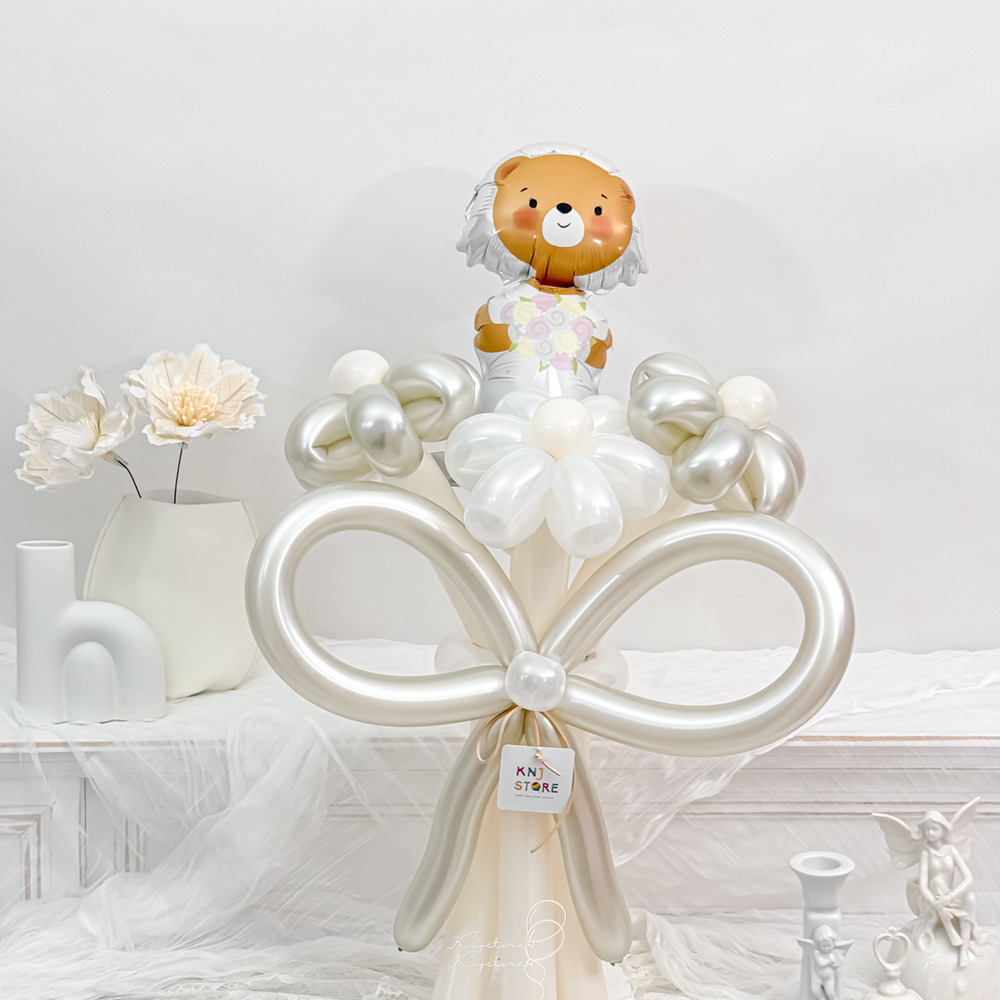 【氣球花限定】新娘熊熊氣球花束