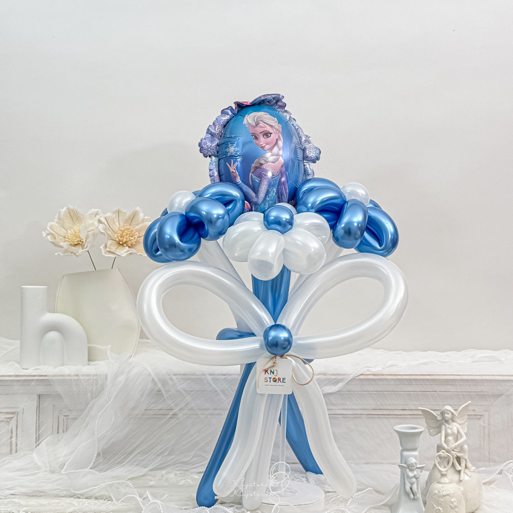 【氣球花限定】Elsa 愛莎公主氣球花束