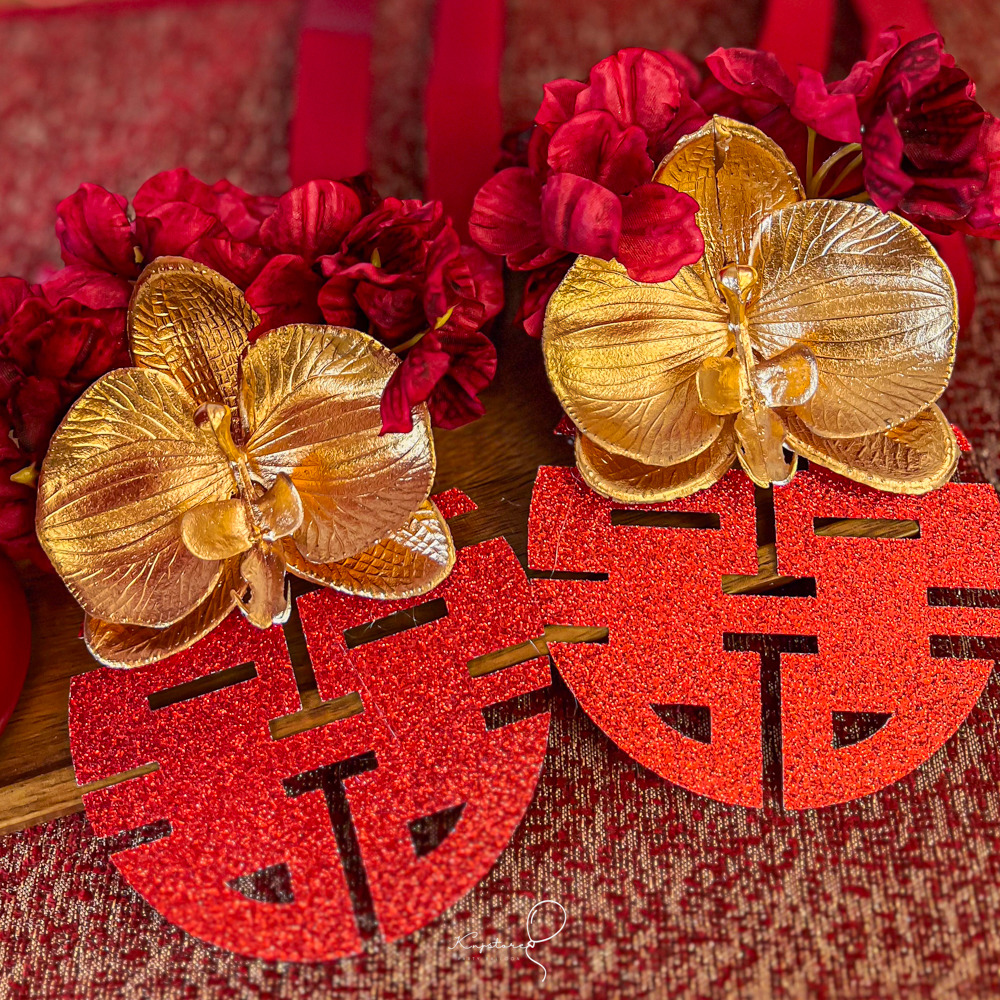 【婚房單品】小囍字綁花組