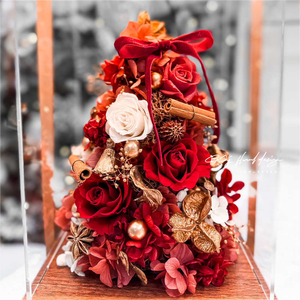 永生聖誕樹燈盒．復古紅