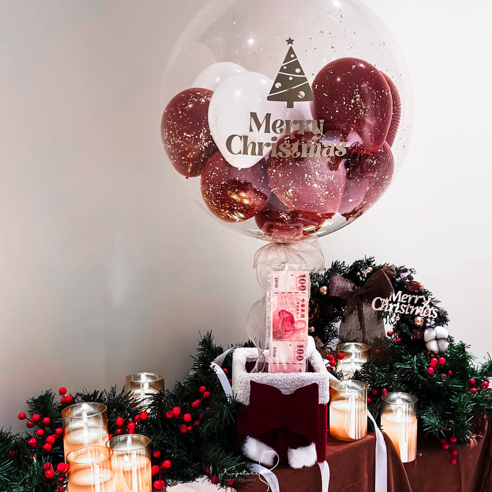 【聖誕禮物．飛天系列】鈔票飛天熱氣球＃赤莓