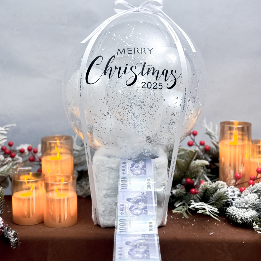 【聖誕禮物．手抽系列】鈔票手抽熱氣球＃雪兔