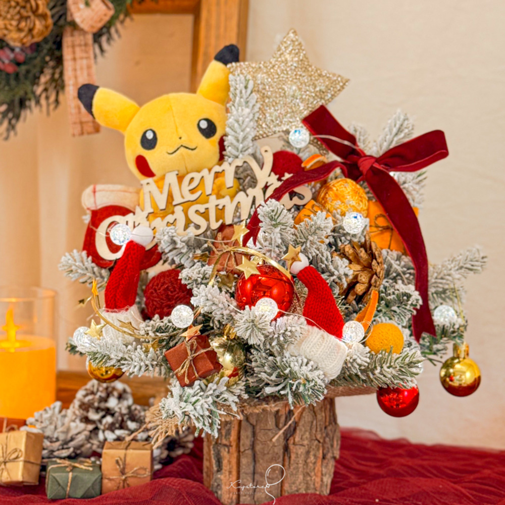【限量商品】皮卡丘毛氈聖誕樹禮盒
