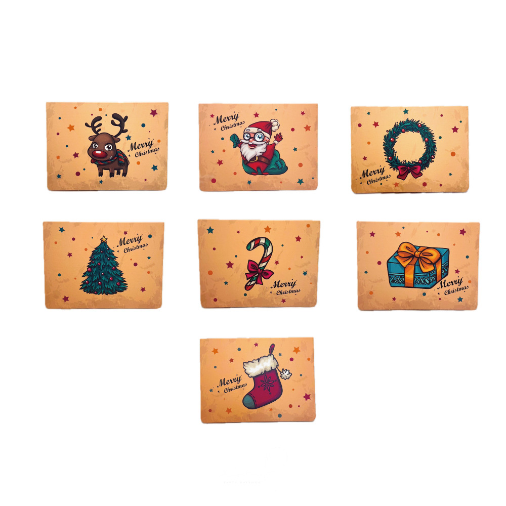 可愛插畫聖誕卡片