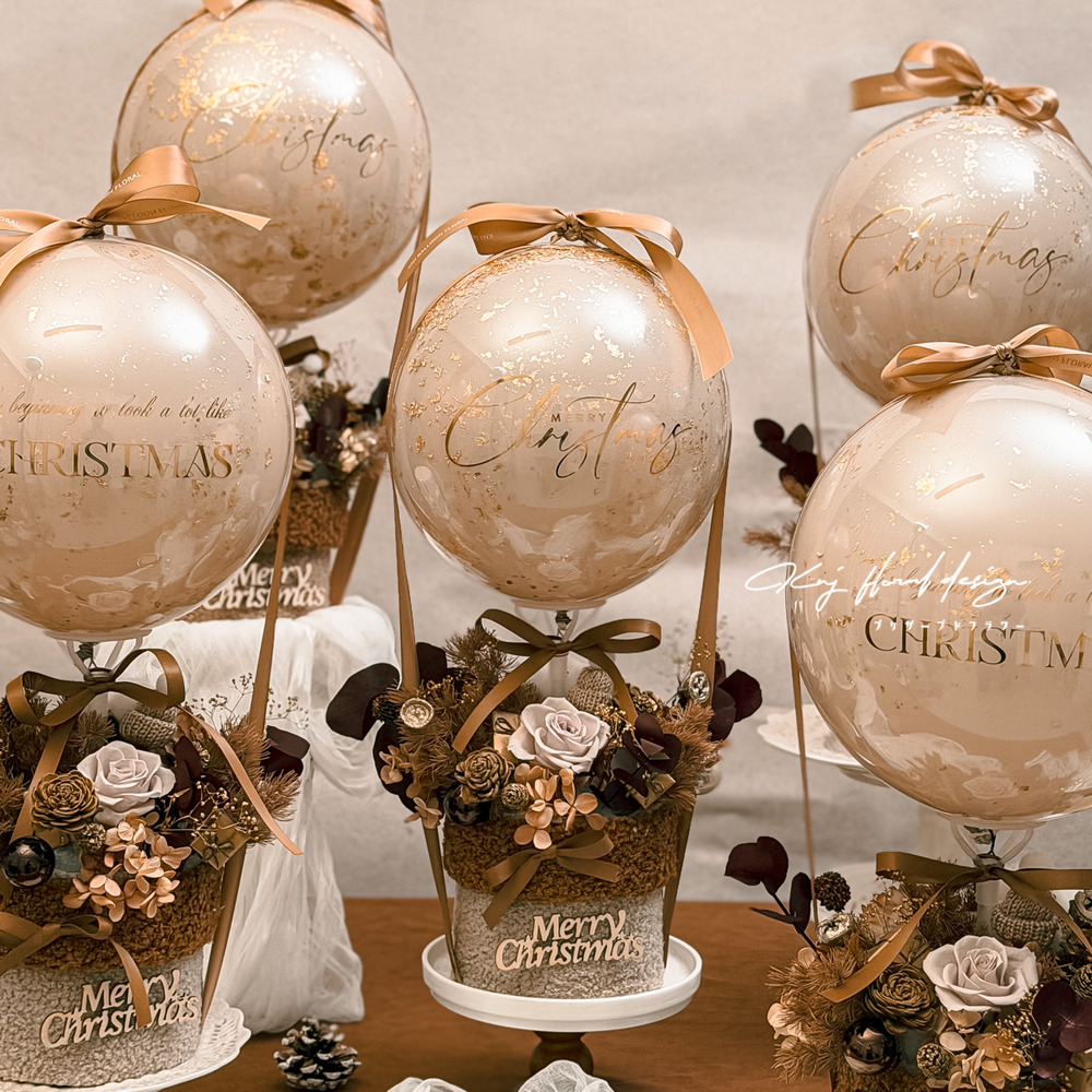 [聖誕/祝賀] 聖誕永生熱氣球・香檳金