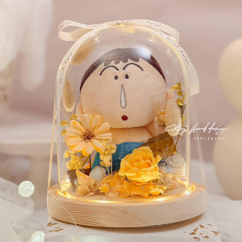 阿呆與小石頭永生花盅