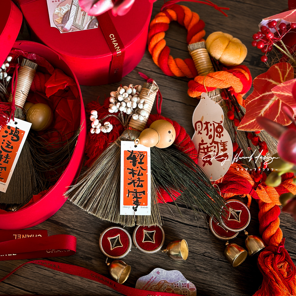 新春花禮・注連繩永生花掛飾