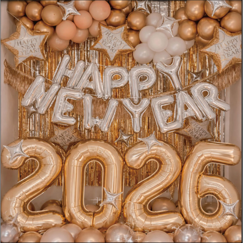 【新年限定】美式膚金新年氣球套餐