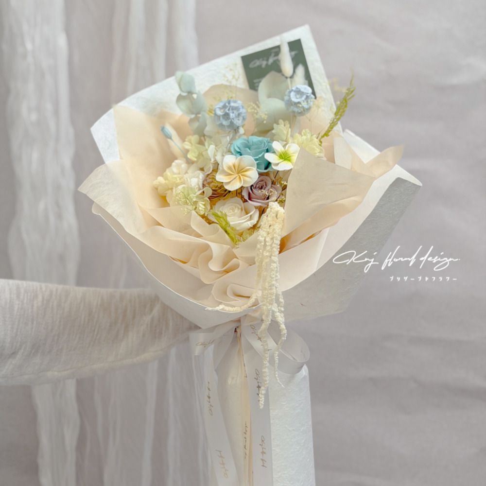 白嶼花序・永生玫瑰花束