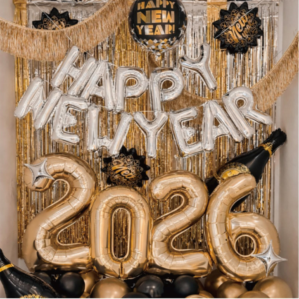 【新年限定】美式黑金新年年氣球套餐