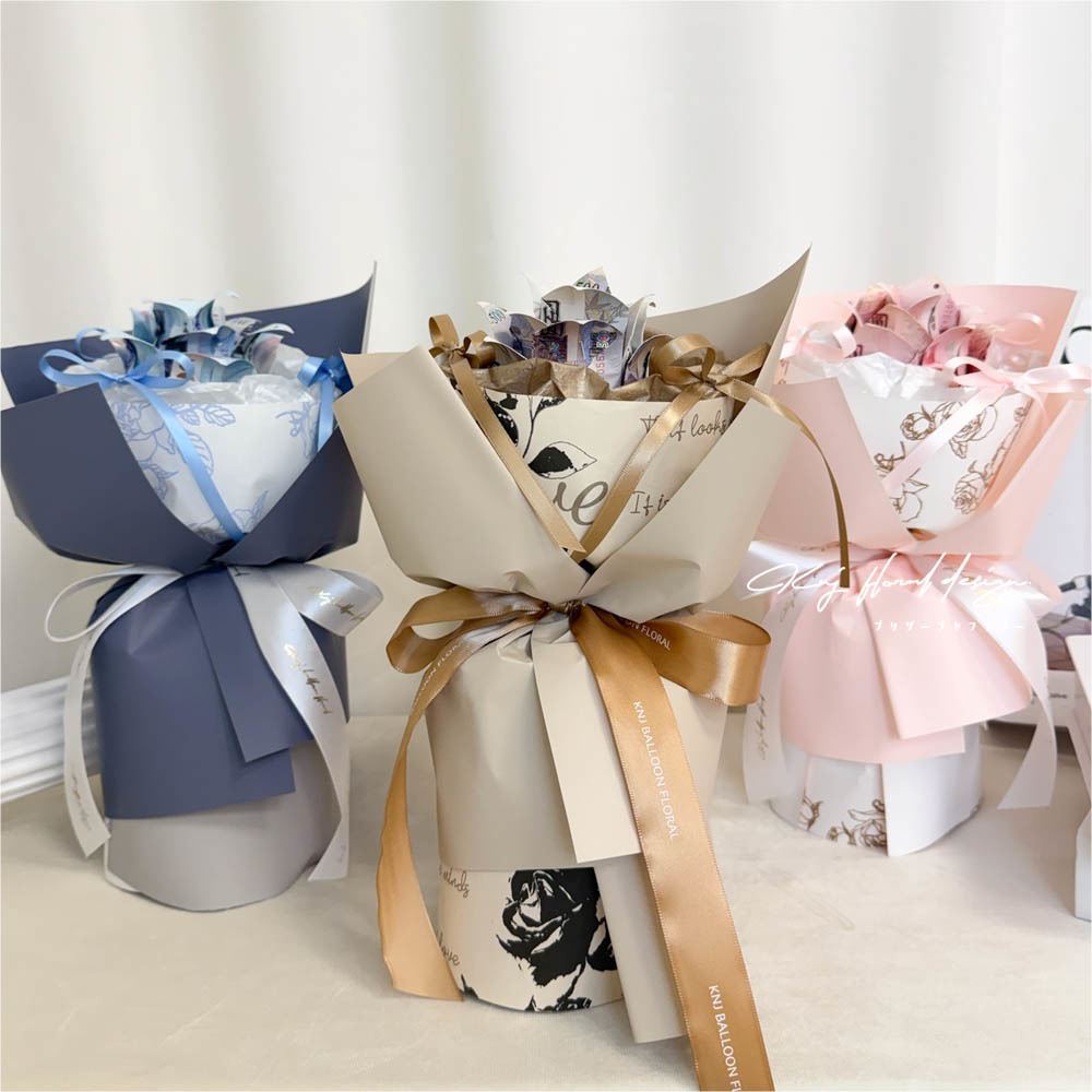 情人節．單朵鈔票玫瑰花束