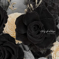 霸氣黑三朵永生玫瑰花束_2