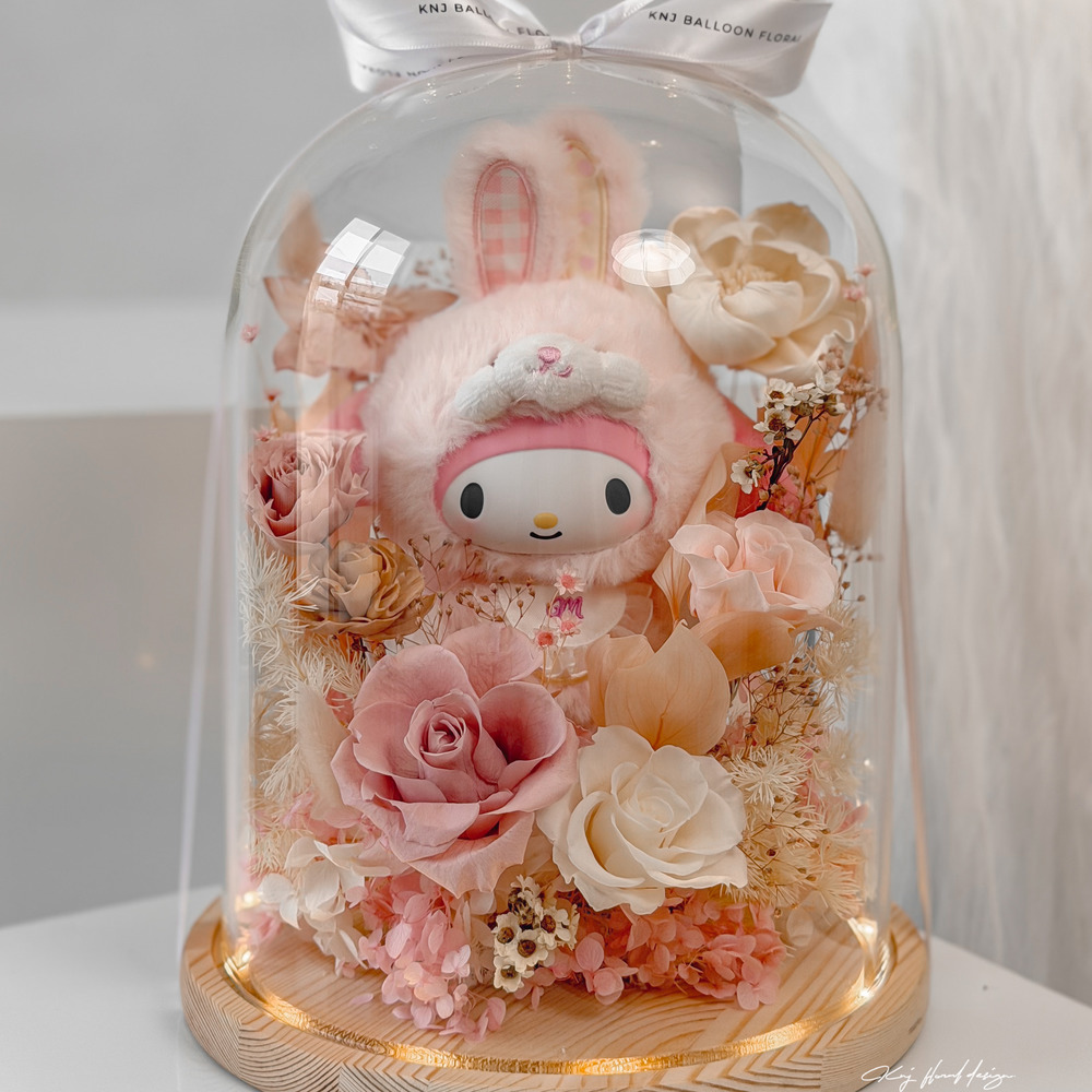 兔兔美樂蒂玻璃花盅 / L號