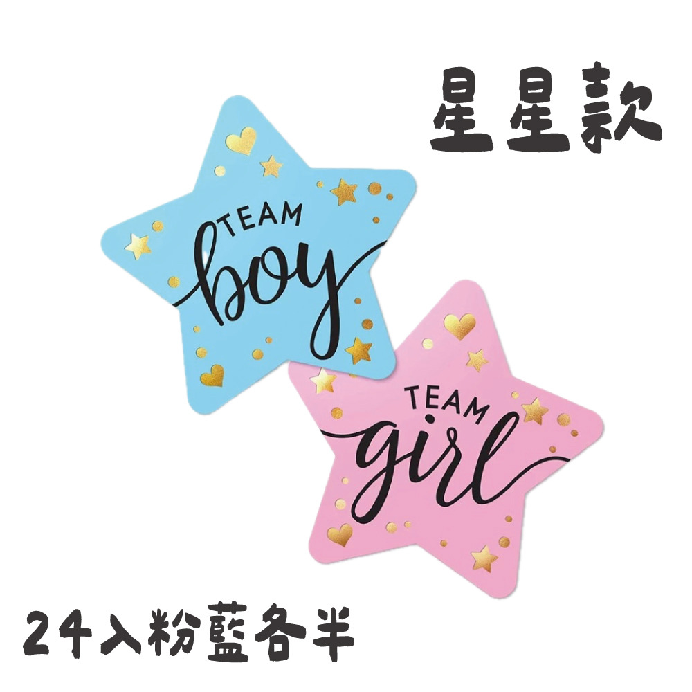 性別投票貼紙/24入-星星款