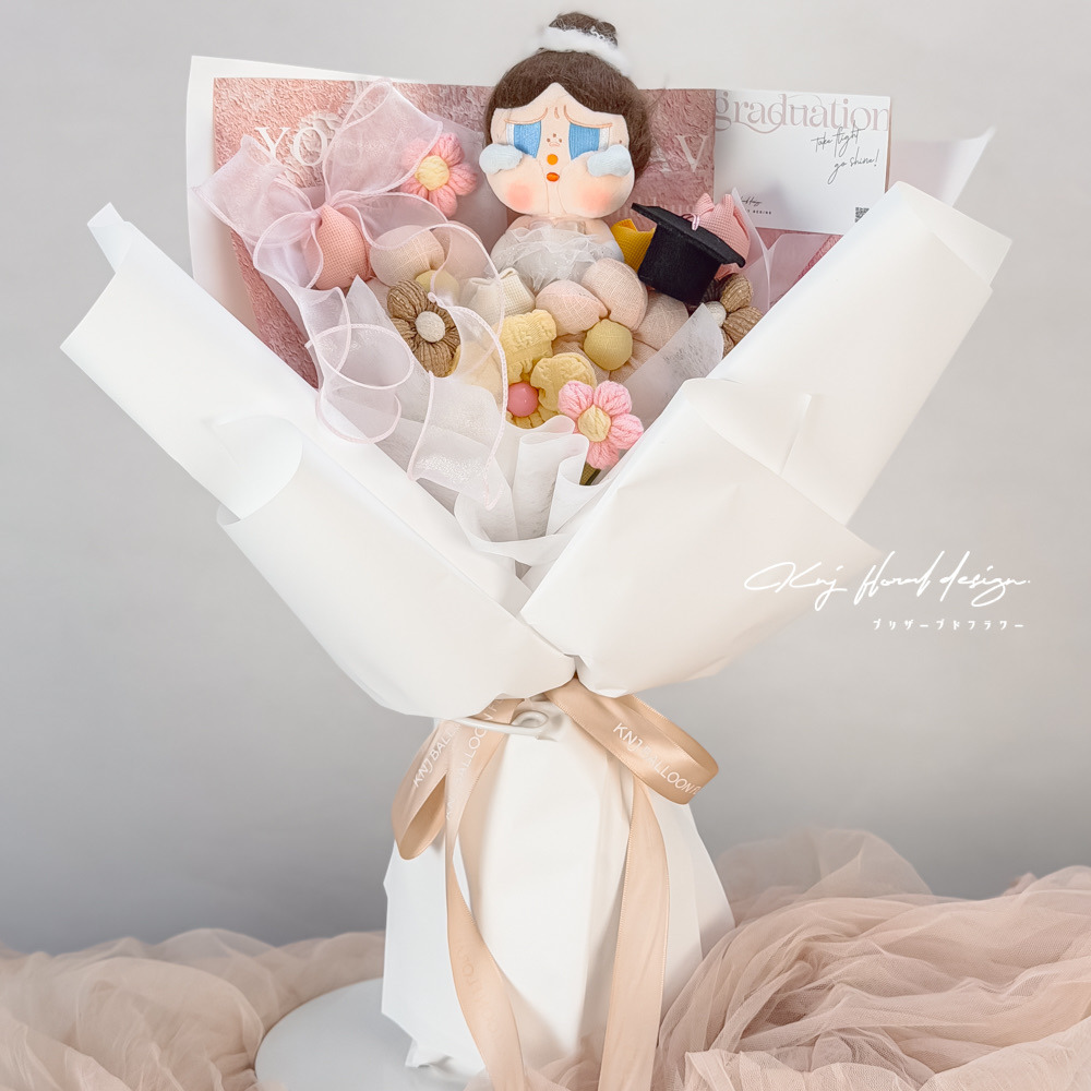 芭蕾哭娃畢業布藝花束