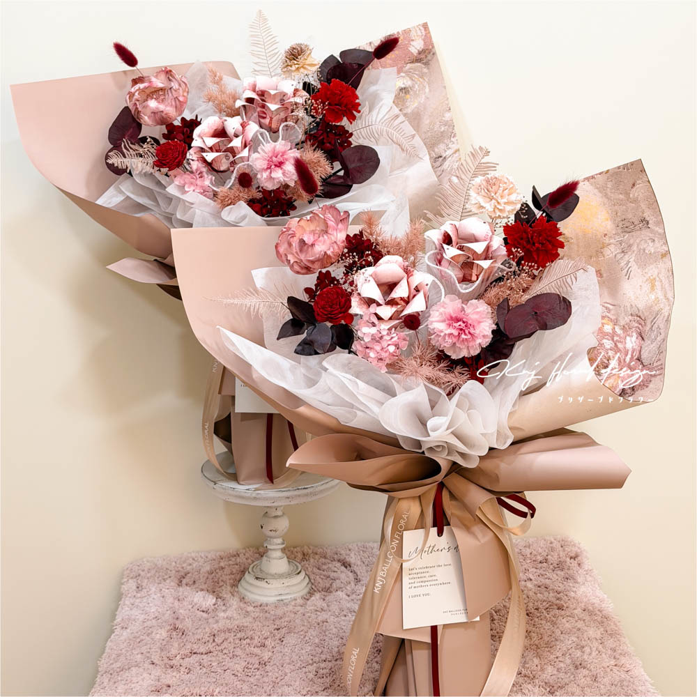 母親節鈔票康乃馨永生花束