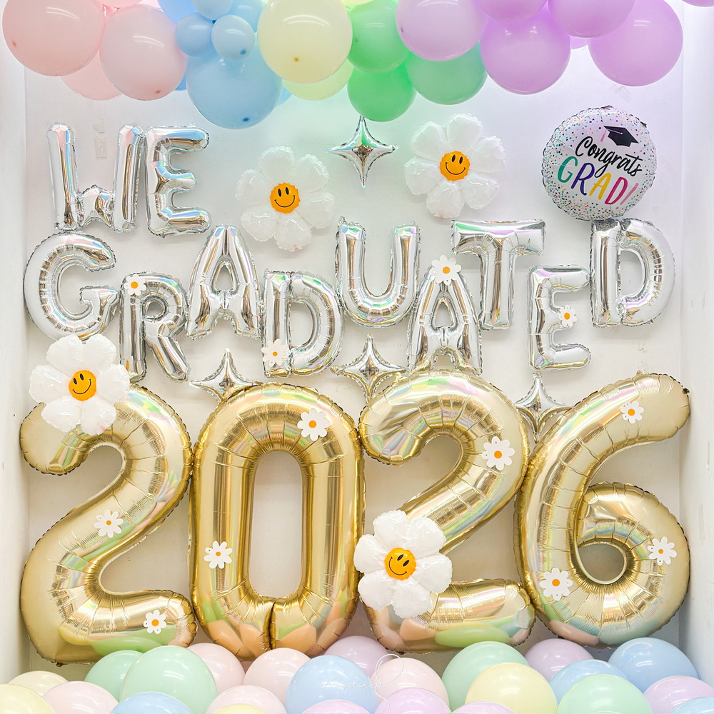【2026畢業】繽紛馬卡龍畢業派對氣球套餐