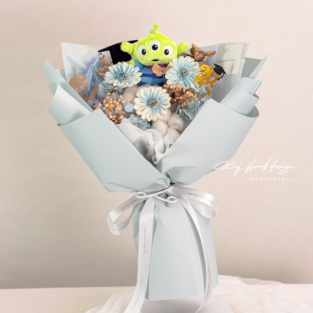 【三眼怪】畢業永生花束