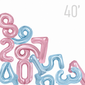 40吋數字氣球(藍/粉）