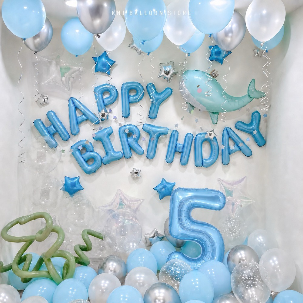 【新品上市】海洋泡泡生日氣球套餐