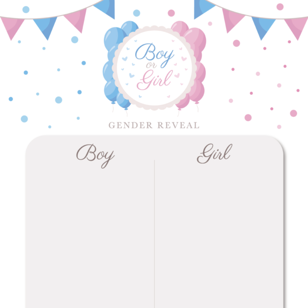 加購性別猜猜手寫板[粉藍氣球] +NT300