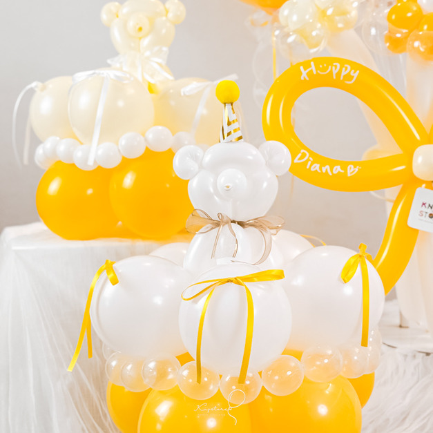 白色小熊蛋糕花