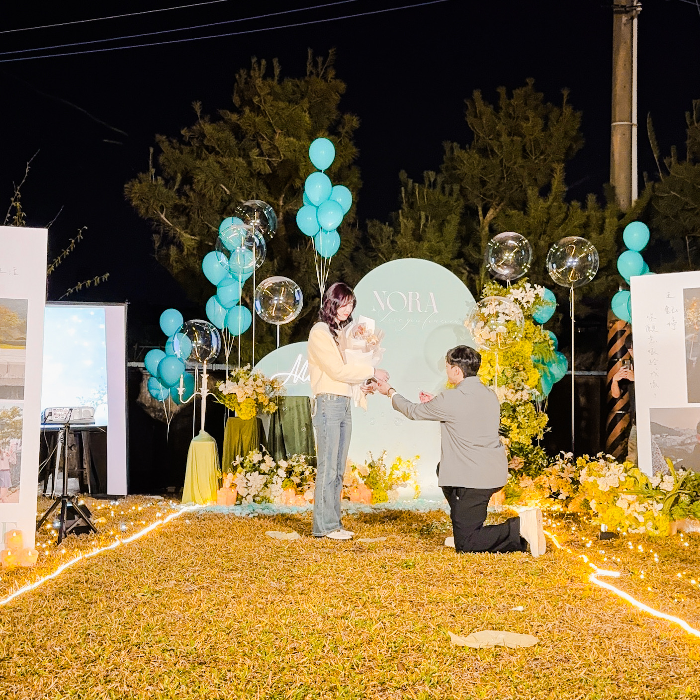 求婚冷光噴泉｜台中求婚特效佈置