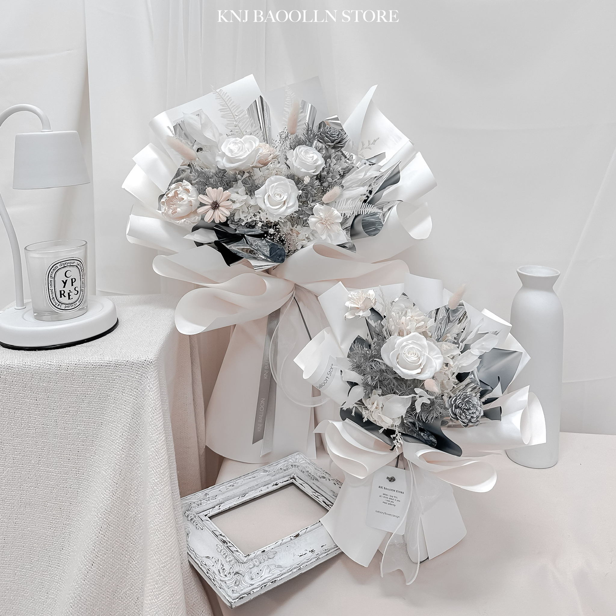 永恆冰晶系列｜KNJ求婚永生花束推薦